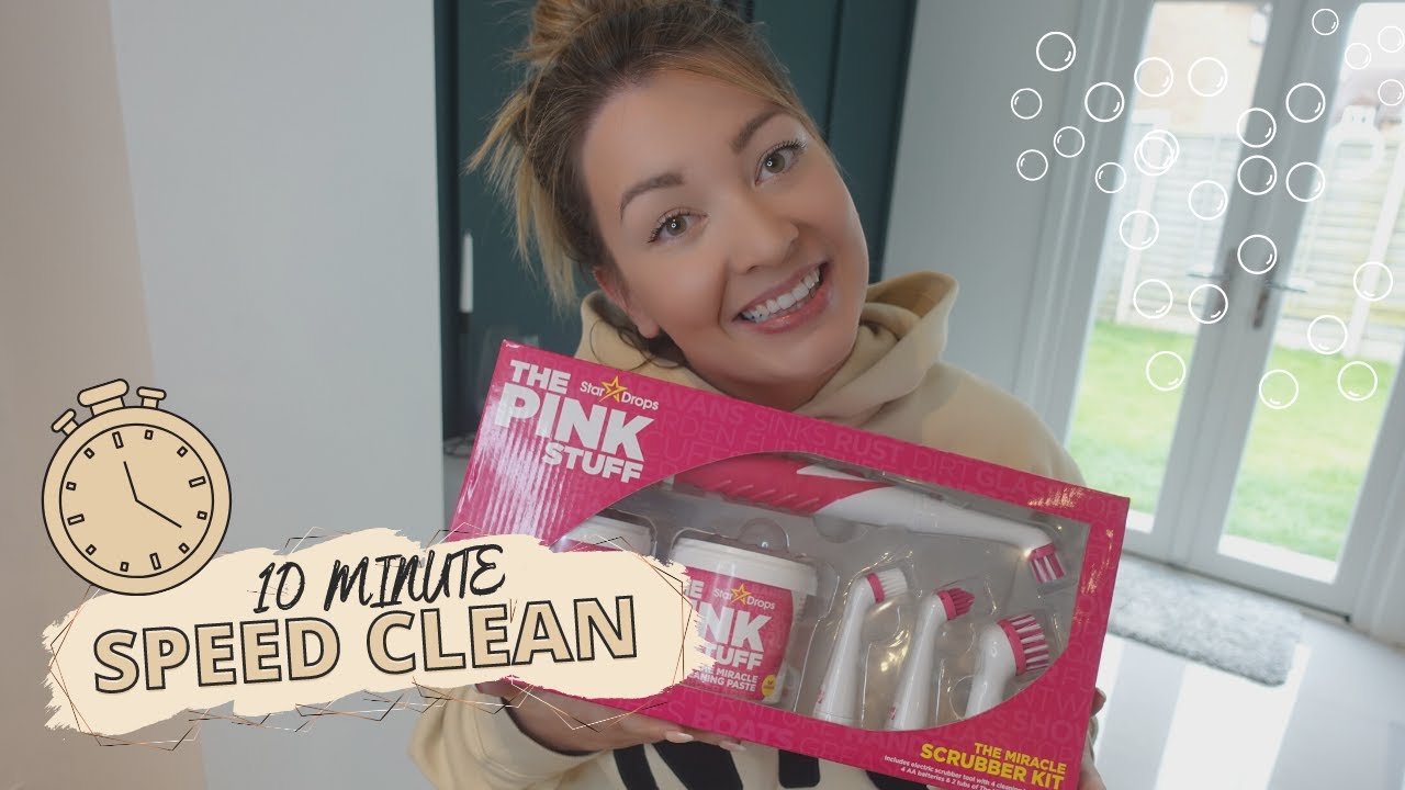 BATHROOM CLEAN WITH ME THE PINK STUFF SCRUBBER REVIEW IS IT WORTH IT? EXTREME CLEANING MOTIVATION