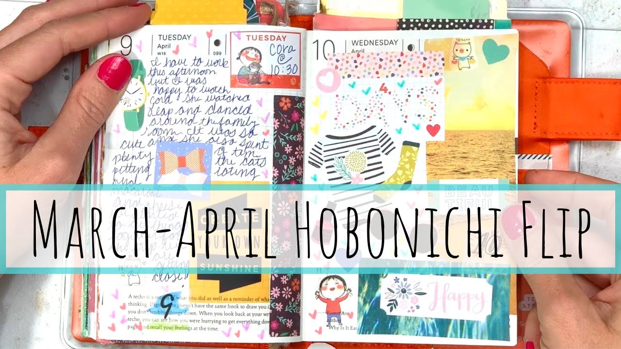 Hobonichi A6 Creative Journal Flip Through - March & April 2019