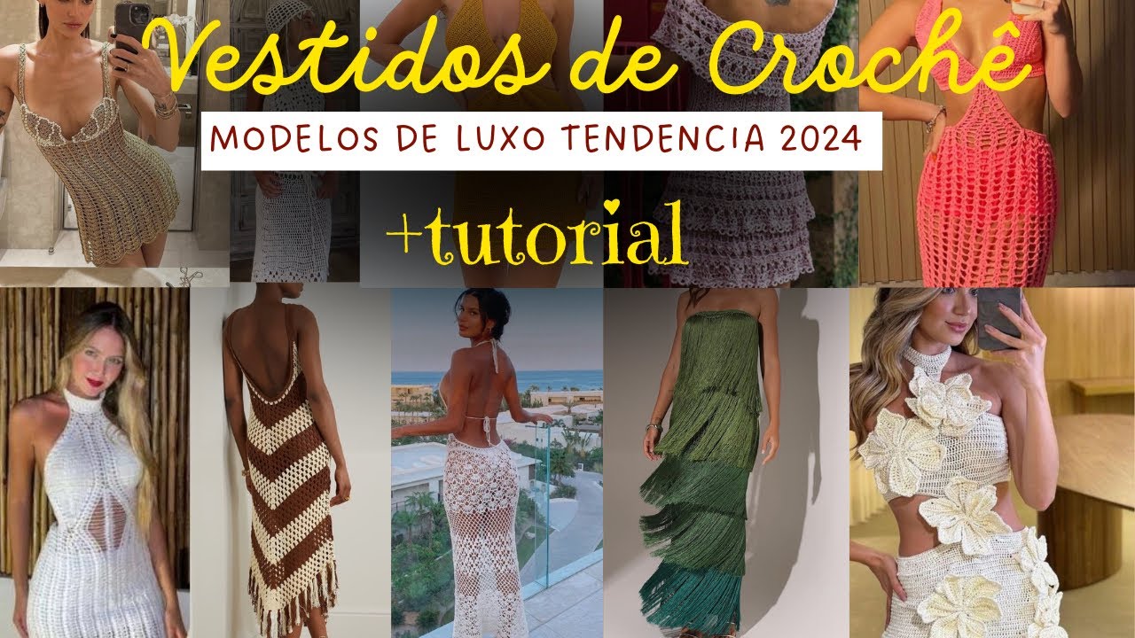 Vestido de crochê para festa- Crochê moderno 2024