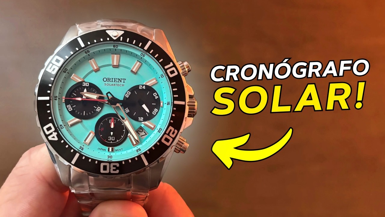 Um Relógio Cronógrafo Solar com Vidro de Safira  - ORIENT ELITE SEA