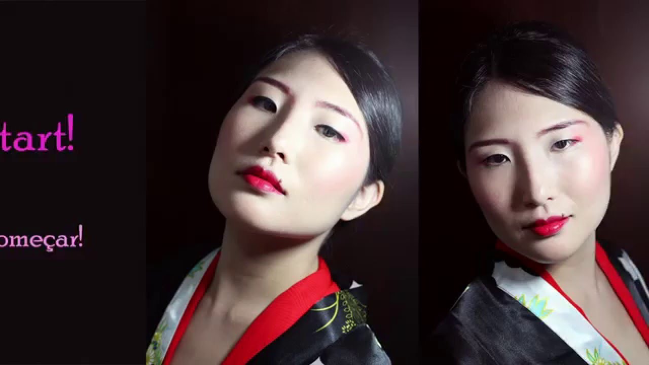 Geisha/maiko inspired makeup tutorial - Maquiagem de gueixa