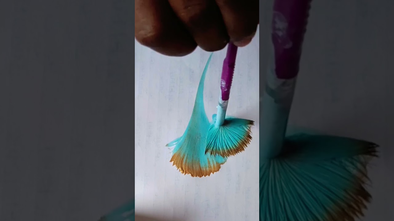 colour mixing art flower 🌷💙💛💚