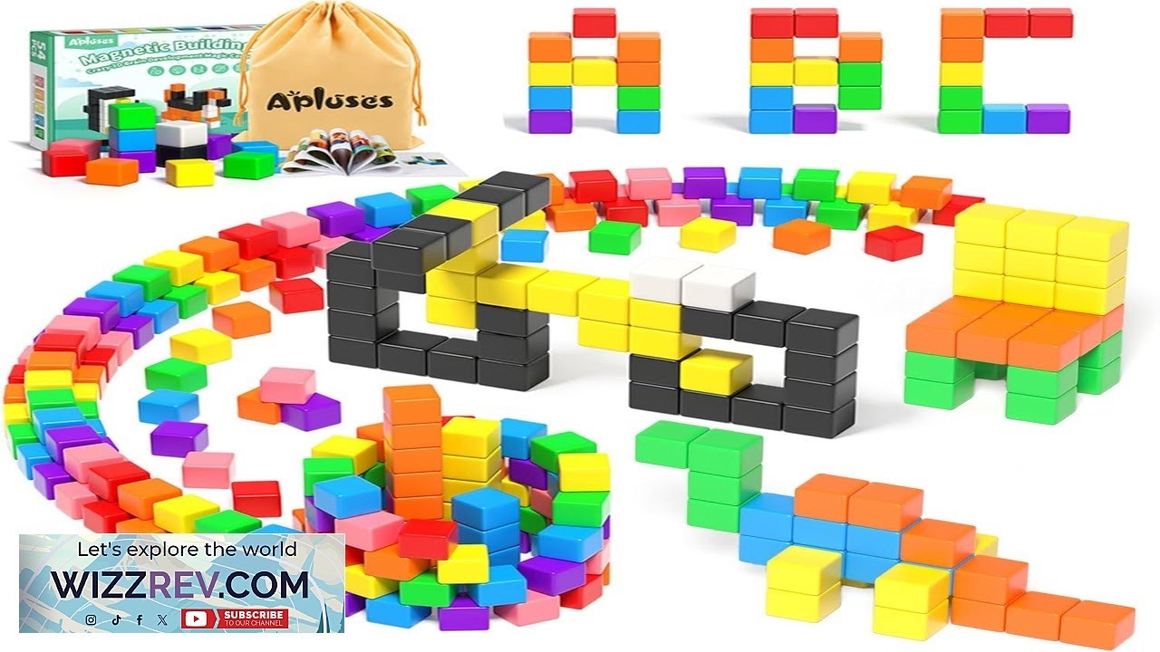54 PCS Magnetic Blocks Magnetic Building Blocks for Toddlers 3+ Montessori Toys Review