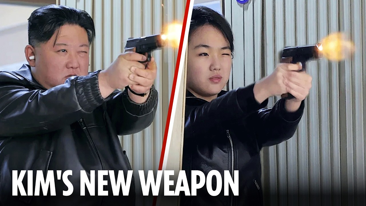 Kim Jong Un and teenage daughter fire guns as North Korea debuts new weapon