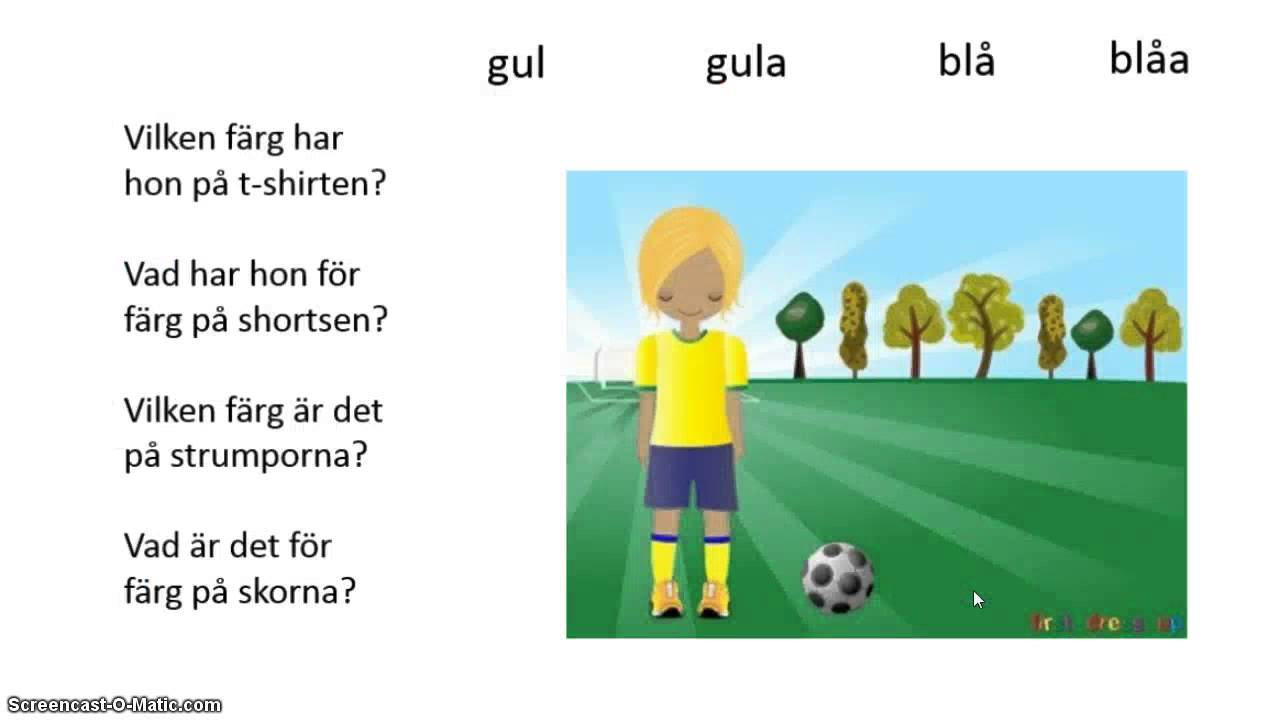 Kläder, färger, är, har, frågeord