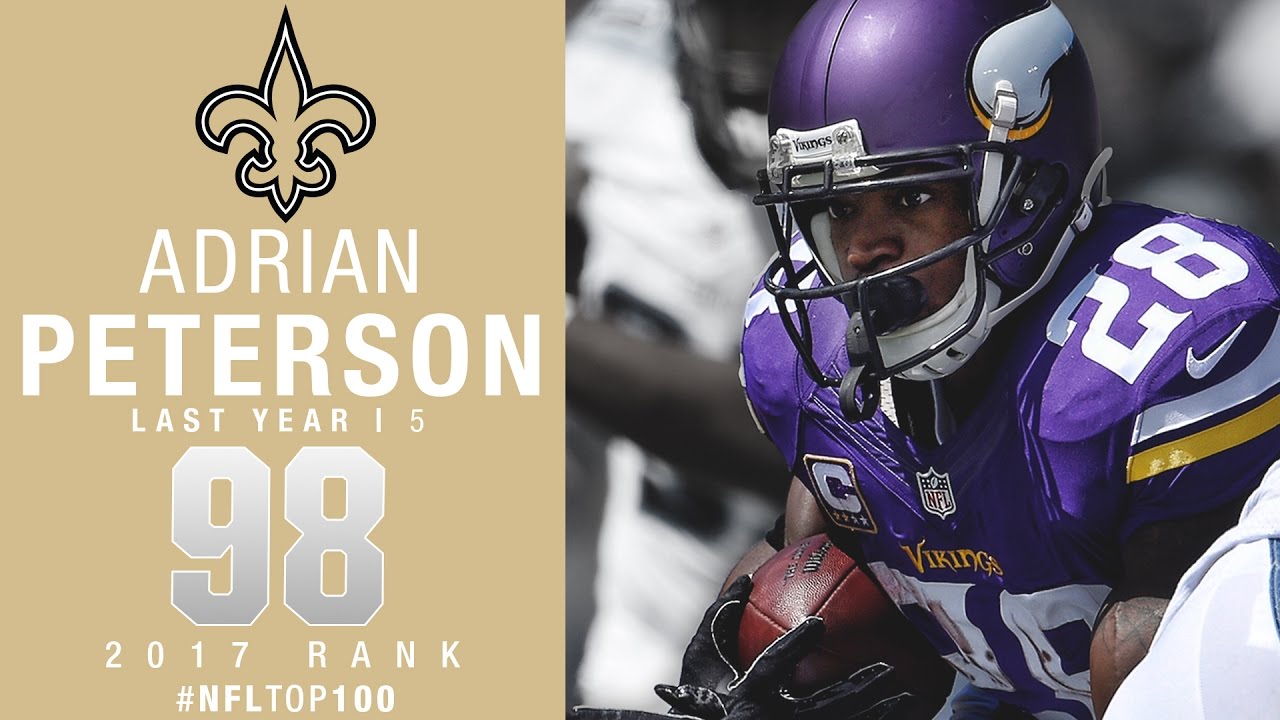 #98: Adrian Peterson (RB, Saints) | Top 100 Players of 2017 | NFL