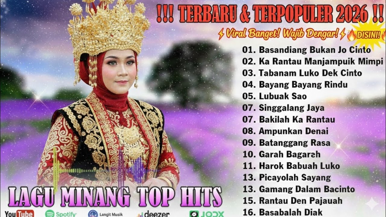 (NO IKLAN) LAGU POP MINANG TERPOPULER 2026 - LAGU SANTAI DAN KERJA