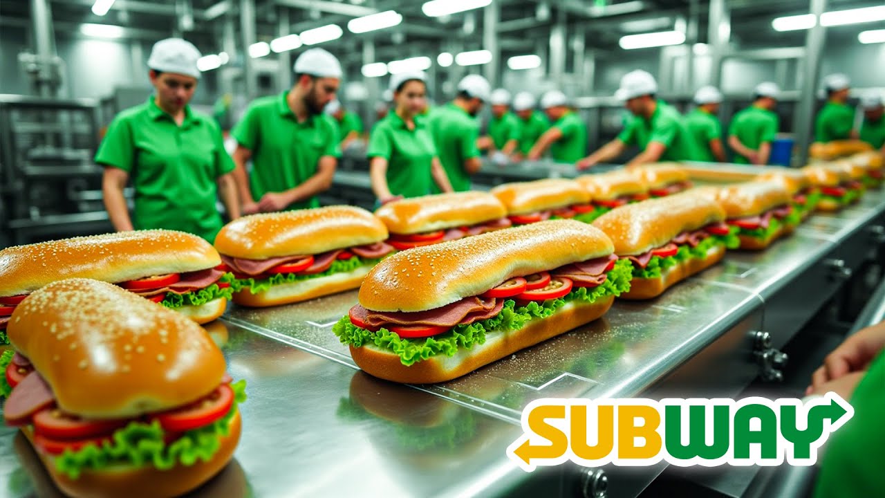 See How Subway Sandwich Ingredients Are MASS PRODUCED In Huge Factories Daily