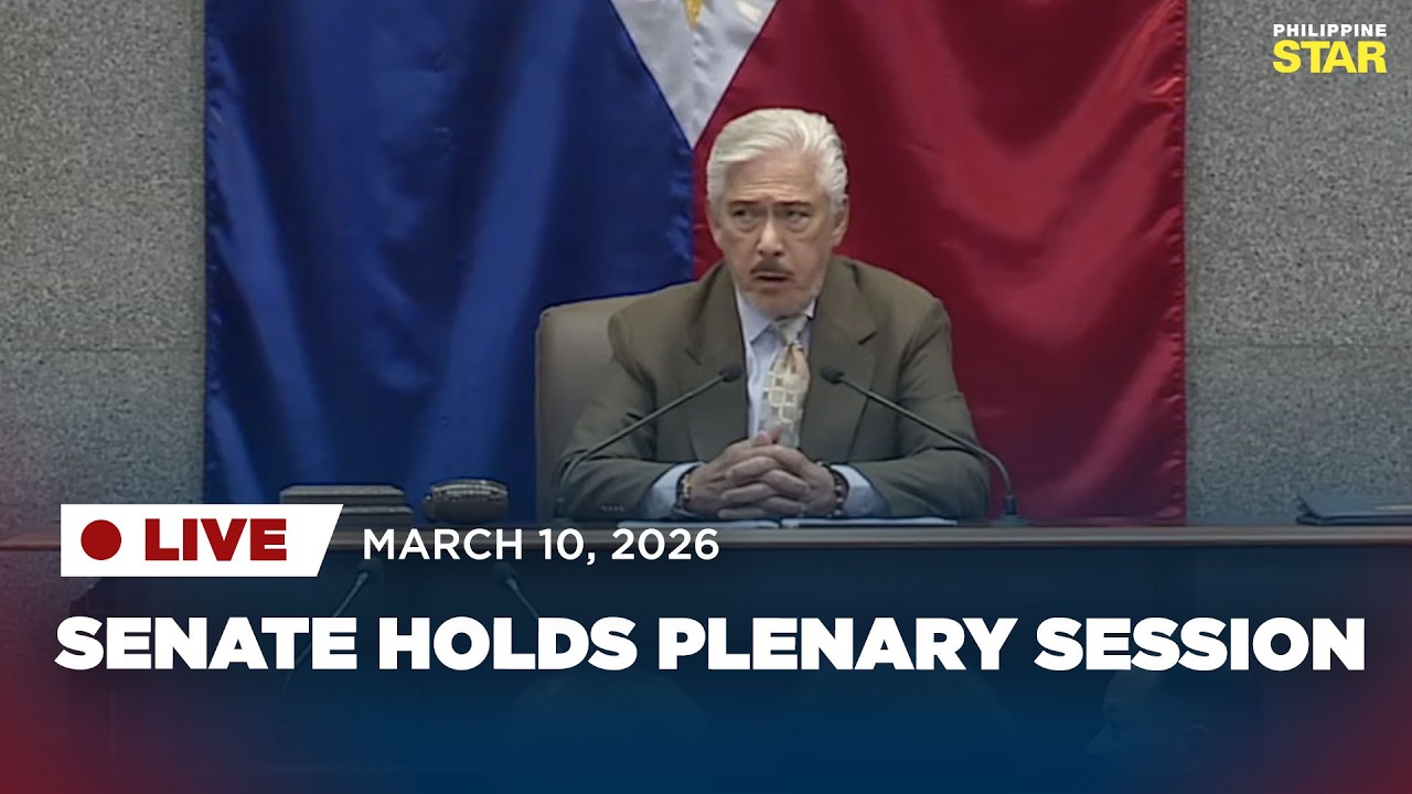 LIVESTREAM: Senate holds plenary session (March 10, 2026)