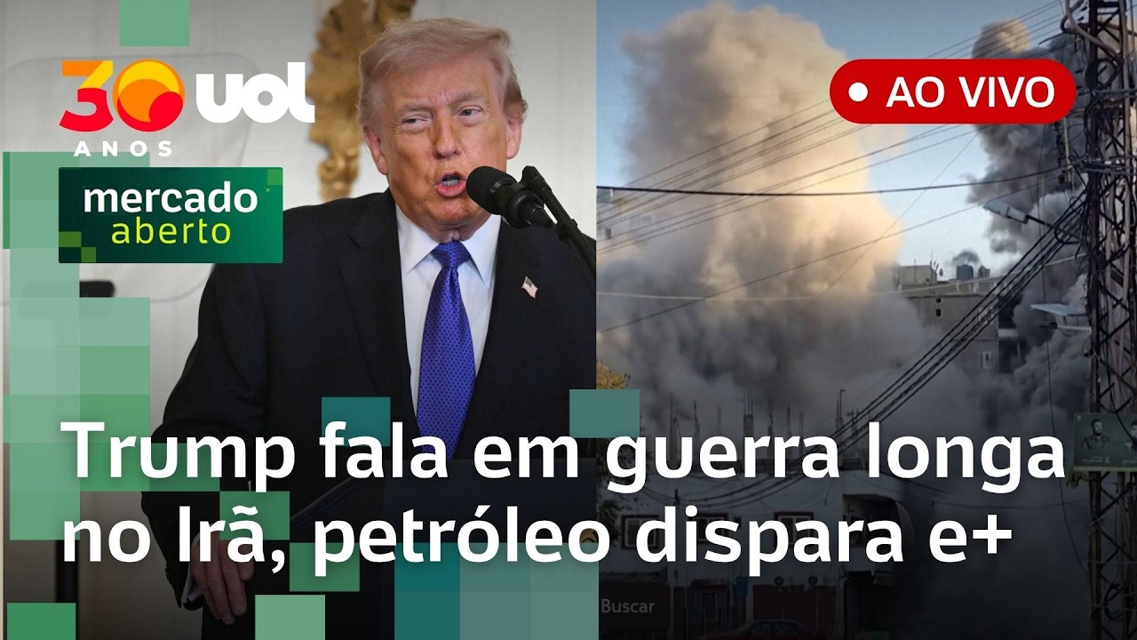 Guerra no Irã: Trump fala em conflito longo, petróleo dispara 6%; mercados reagem e Haddad alerta e+