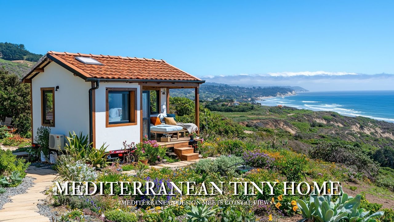 Beautiful Tiny Home Tour 🏠 | Mediterranean Design Meets Coastal Views