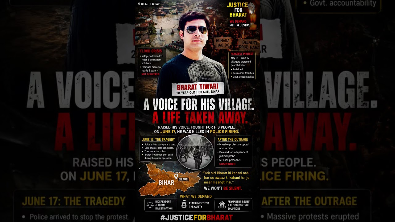 🇮🇳 BHARAT TIWARI: A VOICE FOR HIS VILLAGE 🕯️ | The Bihar Story That Sparked a Demand for Justice