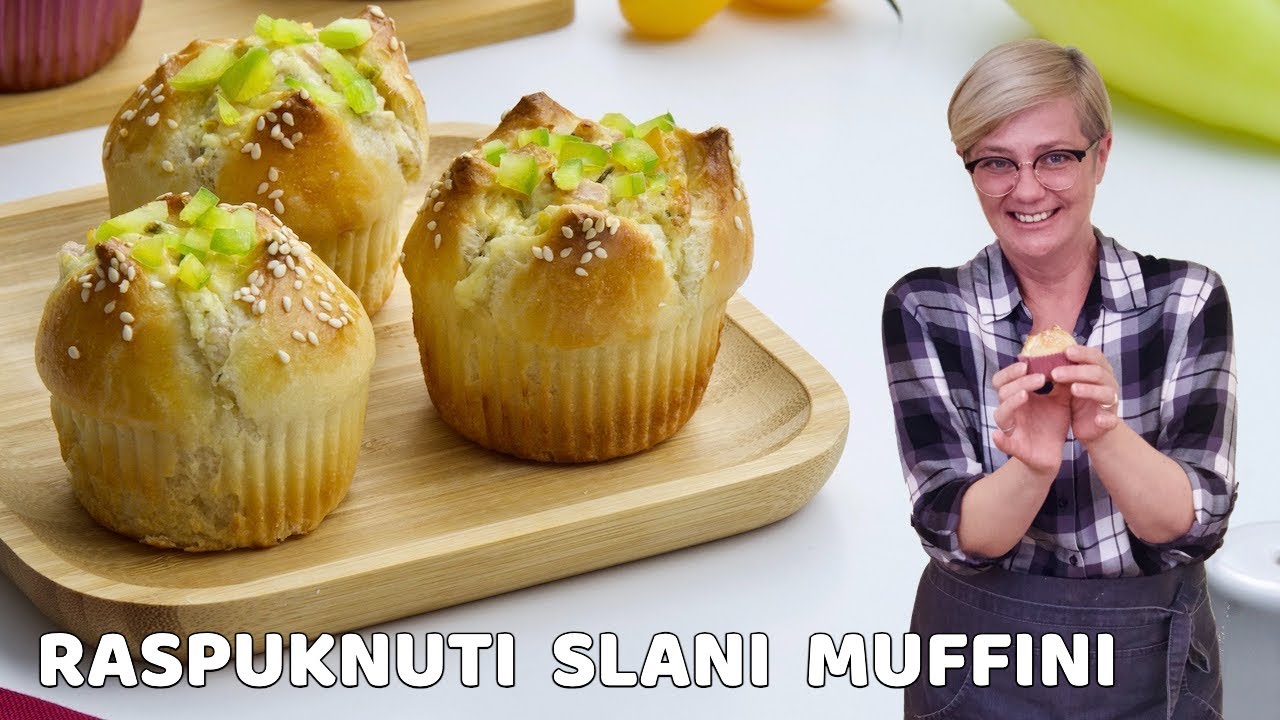 Raspuknuti slani muffini - divna peciva sa sočnim nadjevom! • ReciPeci Sandre Gašparić