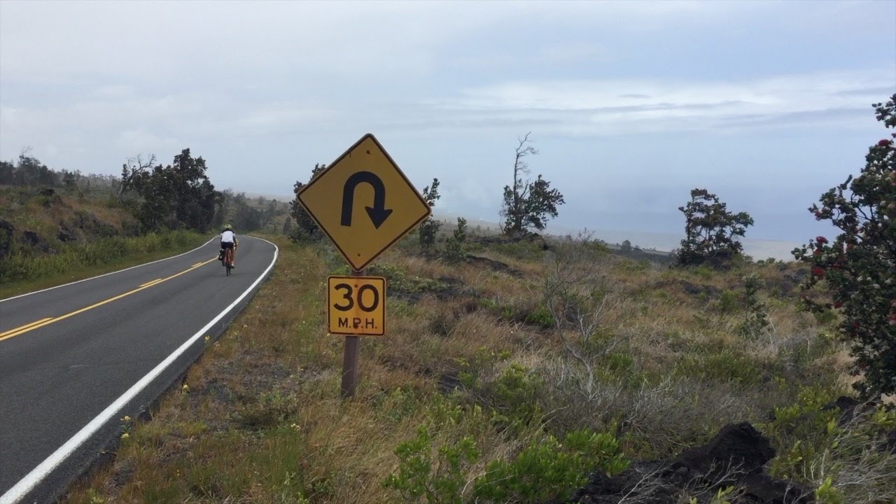 Cycling on an active Volcano