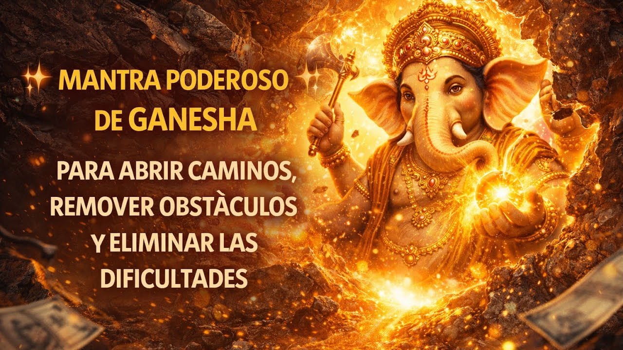 ✨ Mantra Poderoso de Ganesha para Abrir Caminos, Remover Obstáculos y Eliminar las dificultades ✨