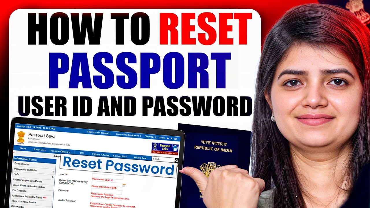 How to Reset Passport User ID Password|User Id Password Kaise Reset Kare