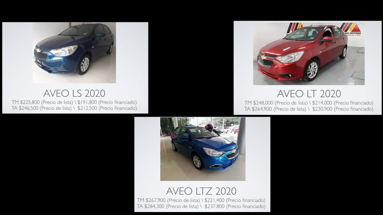 CHEVROLET AVEO 2020: LS, LT Y LTZ; ANÁLISIS INTERIOR Y EXTERIOR