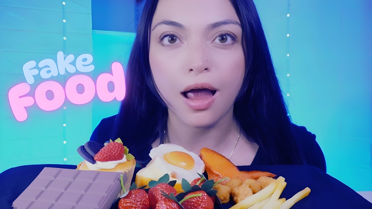 ASMR  Fake Food 🧁 🍓 🍫 |  Mouth Sounds | Tingles | Making you Sleep 💤