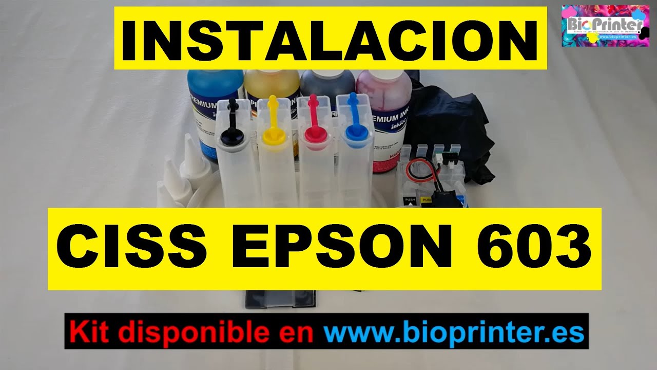 INSTALACION CISS EPSON XP-3100 SISTEMA SUMINISTRO CONTINUO DE TINTA. PARA XP-3105, XP-4100 y XP-4105