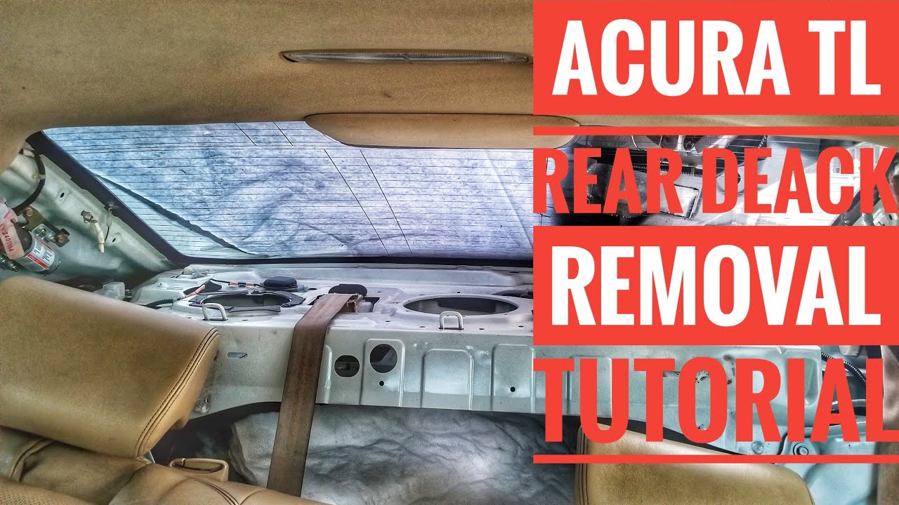 HOW TO REMOVE ACURA TL REAR DECK REAR SUBWOOFER AND SPEAKER REMOVAL TUTORIAL