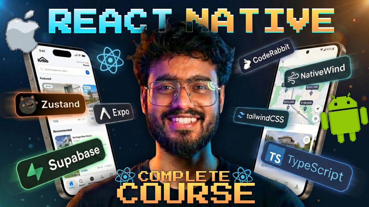 React Native Full Course 2026 | Build a Full Stack Mobile App and Publish to App Store 🔥