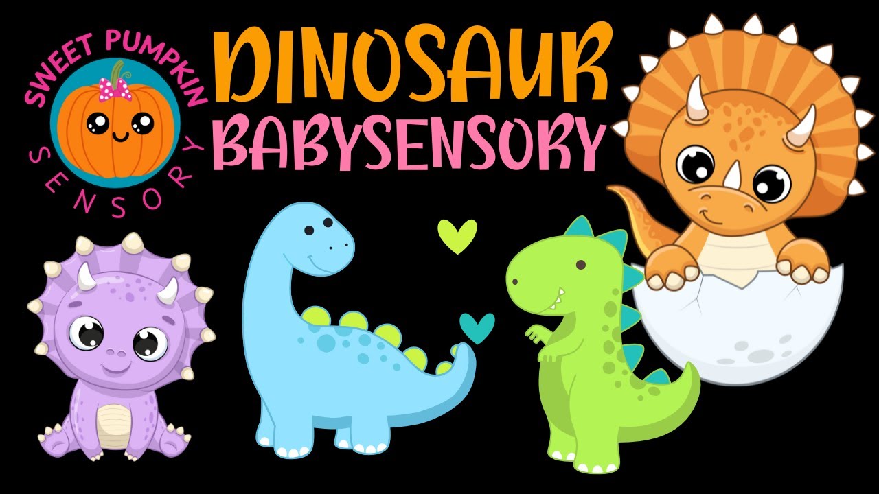 BABY SENSORY Dinosaur Fun! Soothing High Contrast Video. #babysensory