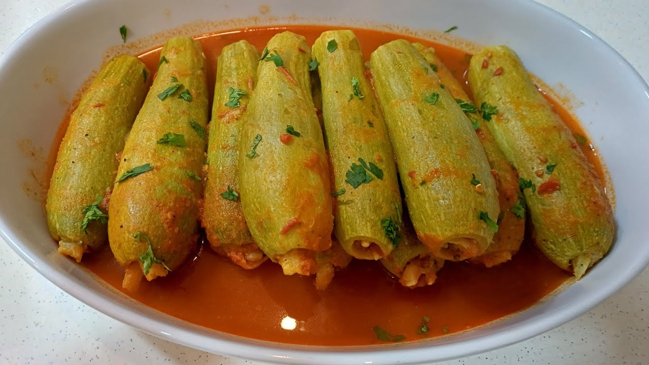 Kousa Mahshi | Stuffed Zucchini | Kousa Mahshi Recipe Arabic 