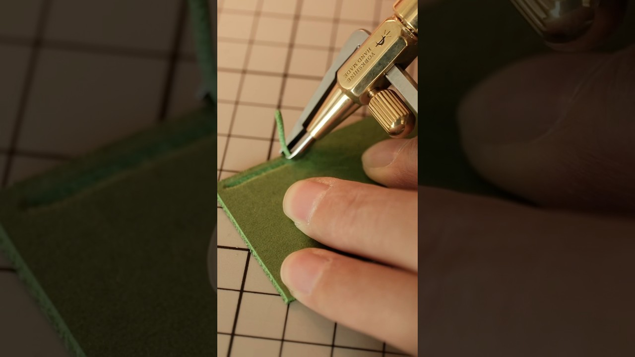 Grooves so smooth, it's effortless. ✨ #LeatherTools #Leathercraft #CraftingASMR#handmade #tools