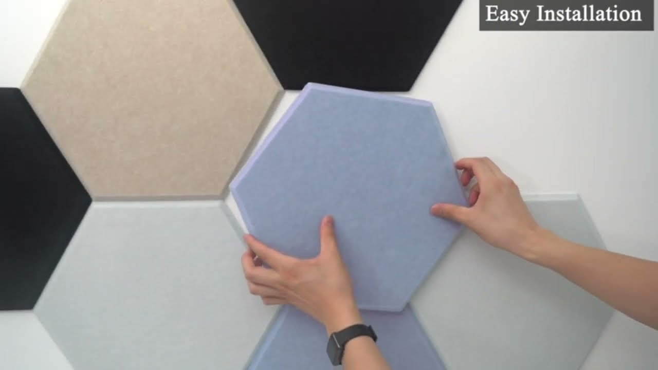 Hexagon Self Adhesive Polyester Fiber Acoustic Wall Panels