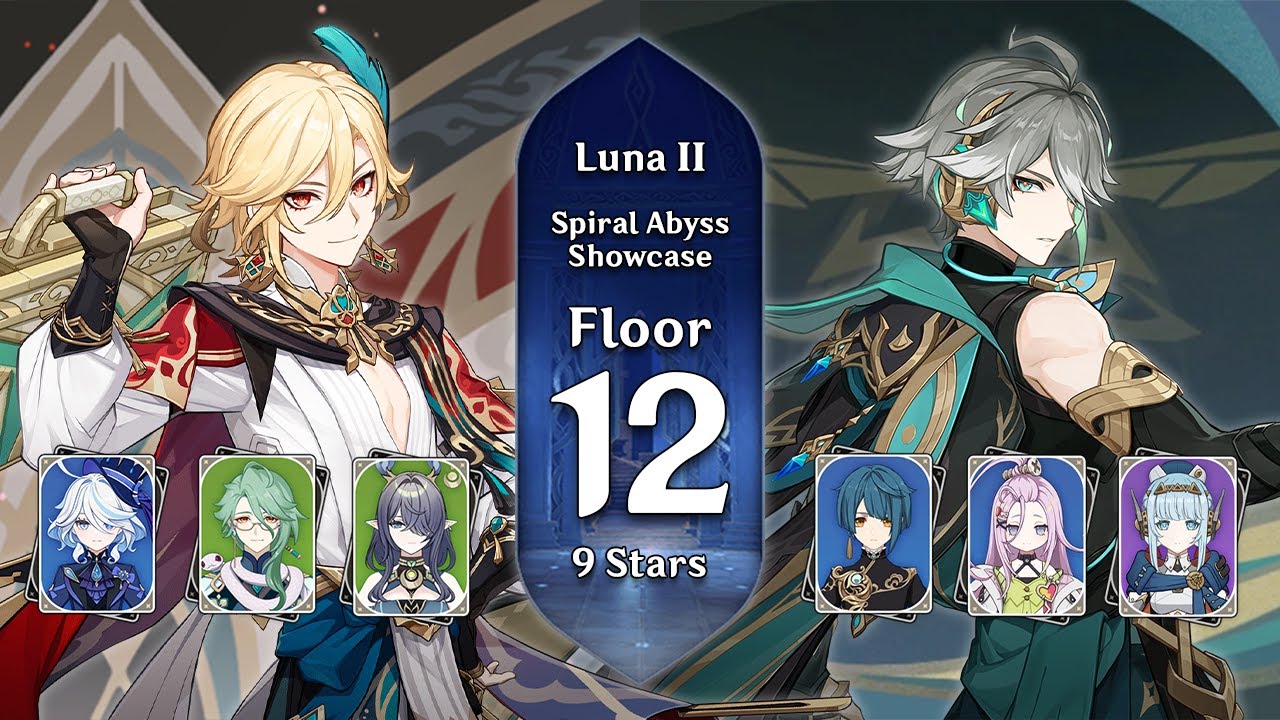 Kaveh Bloom & Alhaitham Hyperbloom - Luna II Spiral Abyss - Floor 12 (9 Stars) Showcase