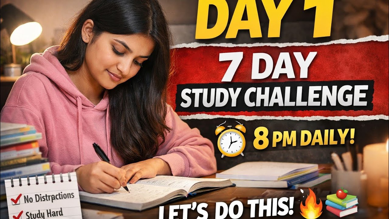 Day 1 of my 7-day exam prep challenge 📚🔥No excuses, just consistency. Let’s do this 💪