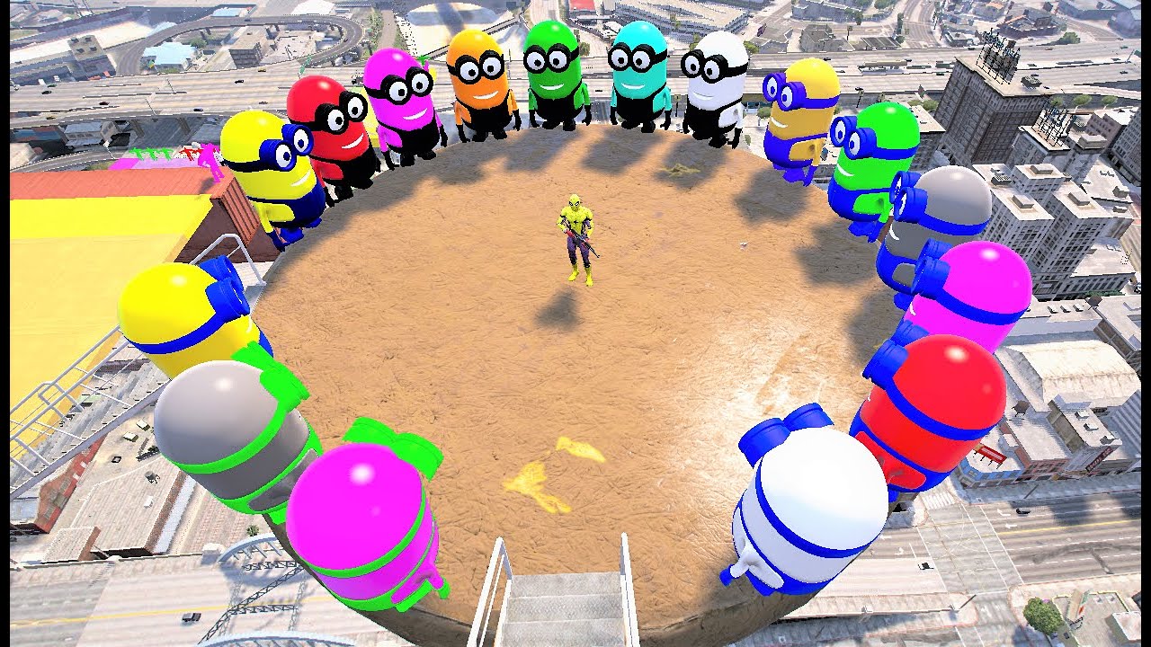GTA 5 Crazy Ragdolls | Spider-Man vs Colorful Minions VS Hulks Jumps/ Fails Euphoria Physics #31