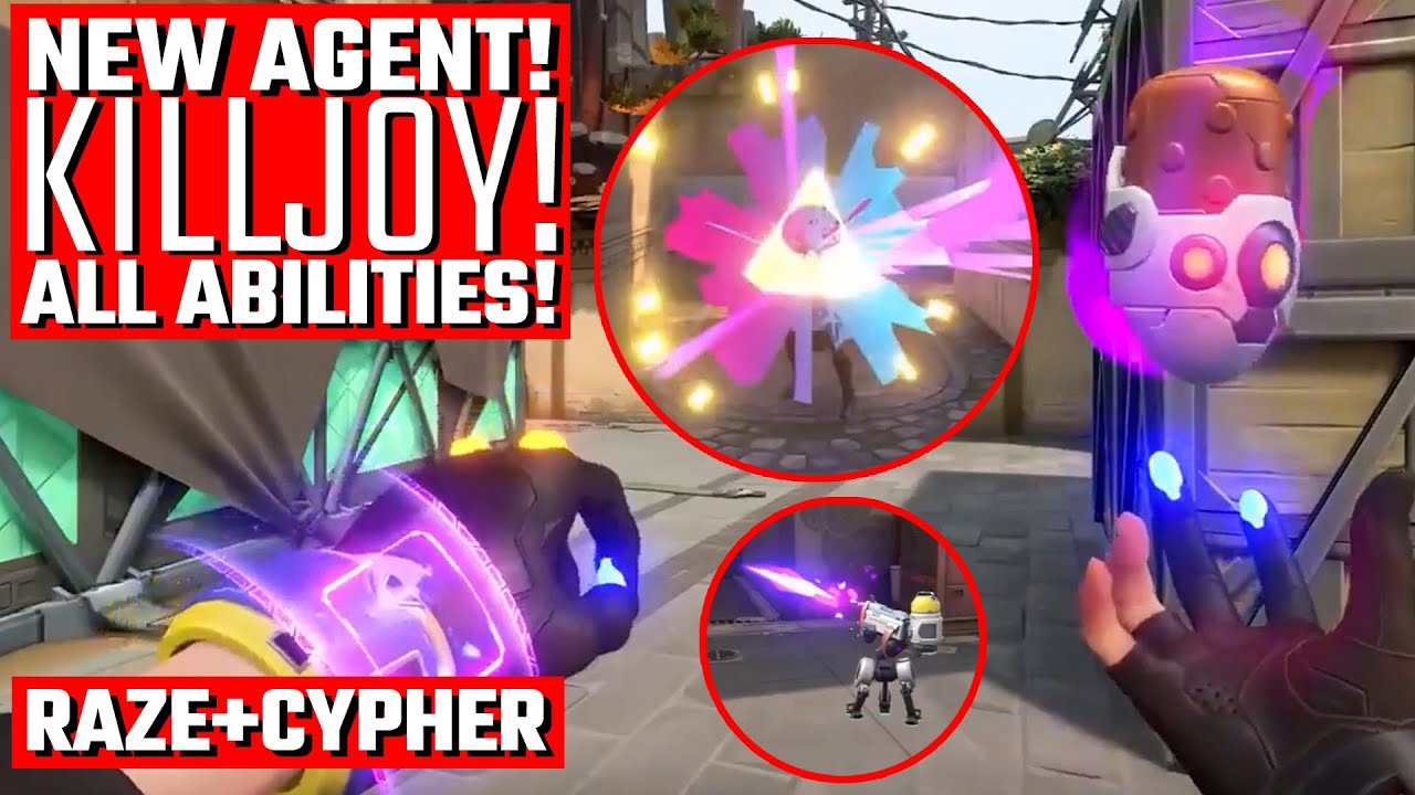 Valorant: NEW Agent KILLJOY Gameplay! - All Abilities Breakdown