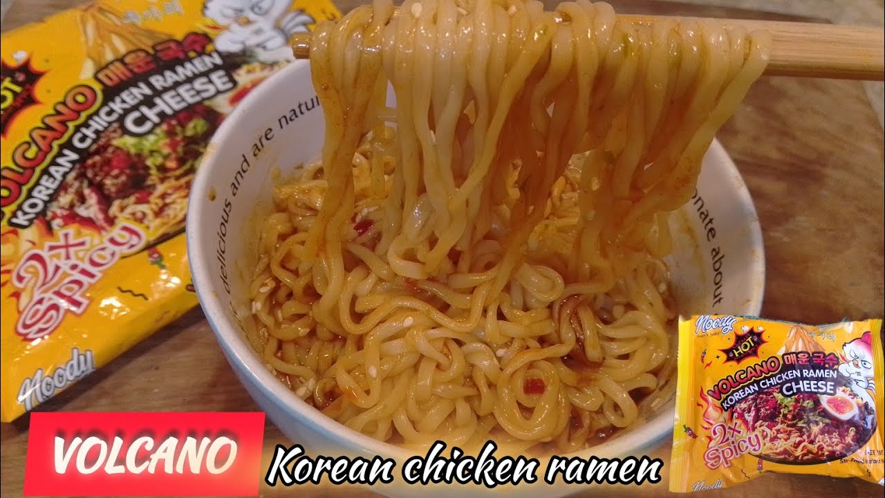volcano Korean chicken cheese 🧀 ramen recipe 🍜|| hot and spicy volcano Korean chicken cheese ramen 🔥