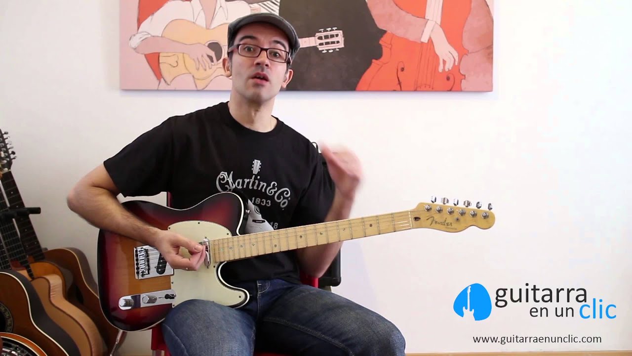 Acordes cuatriada en guitarra Maj7, 7 y m7. Formas de E y de A. M1C05