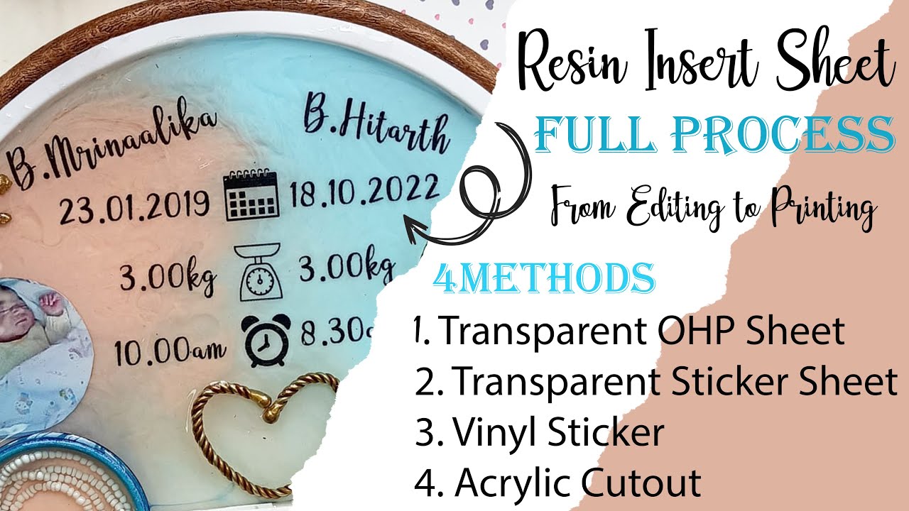 How I Edit and Print my Transparent Sheet for my Resin Projects |Resin transparent sheet in Tamil