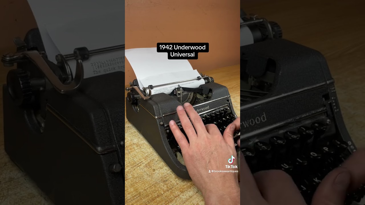 How to use all functions on a 1942 Underwood Universal vintage portable typewriter