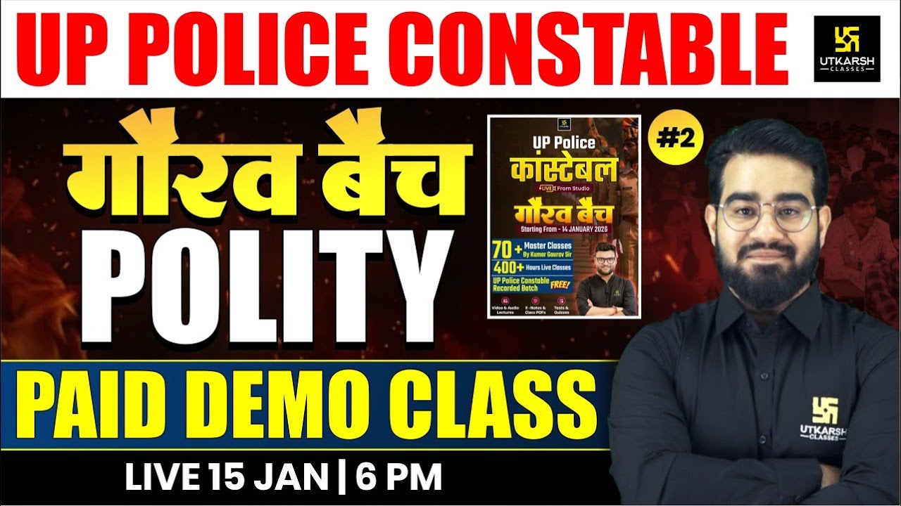 UP Police Constable Polity🔥| Gaurav Batch Polity Demo Class | Chetan Sir