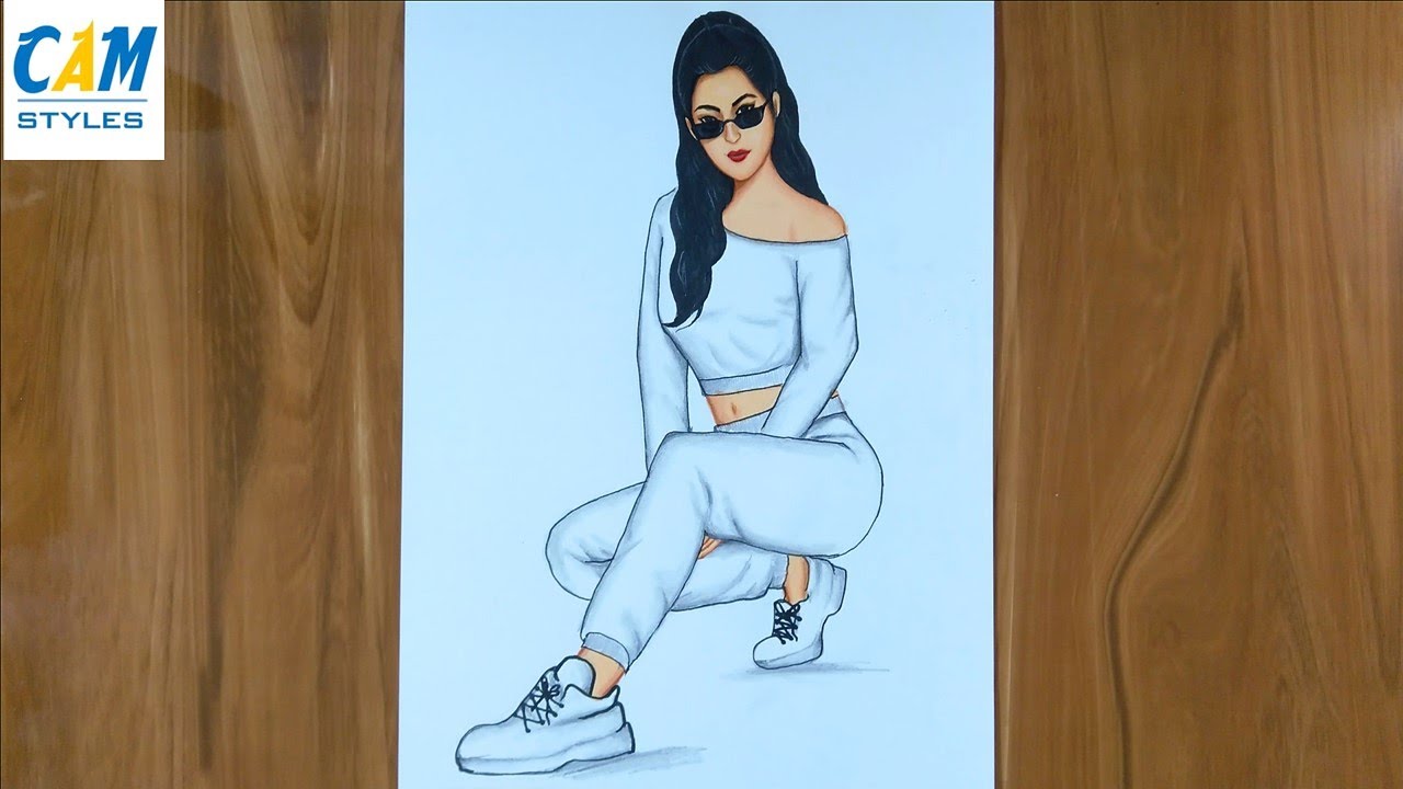 How to draw a girl with glasses | Girl drawing | Drawing Tutorial | Pencil sketch drawing