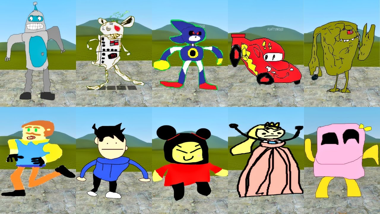 NEW UPDATE 2D MEMES Vs 3D MEMES (3D NEXTBOTS) IN Garry's Mod