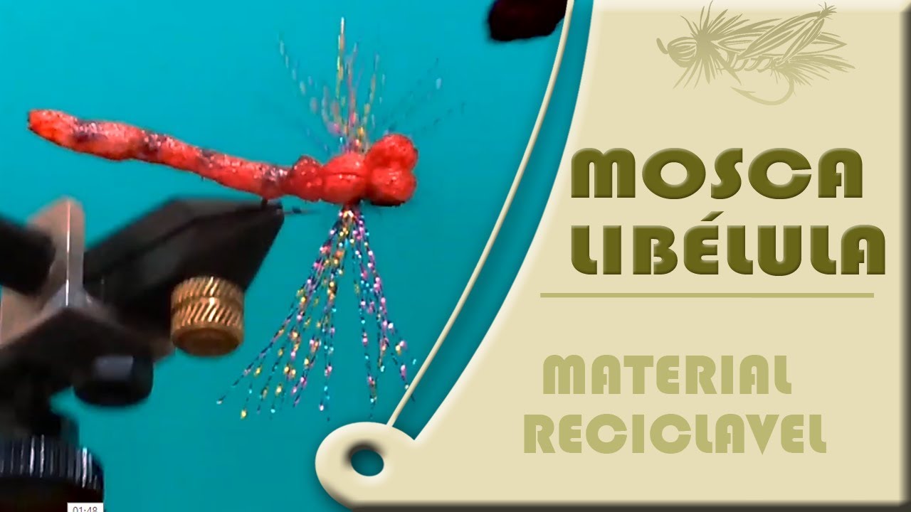 ATANDO LIBÉLULA COM MATERIAL ALTERNATIVO -Pescart fly fishing  -fly tying