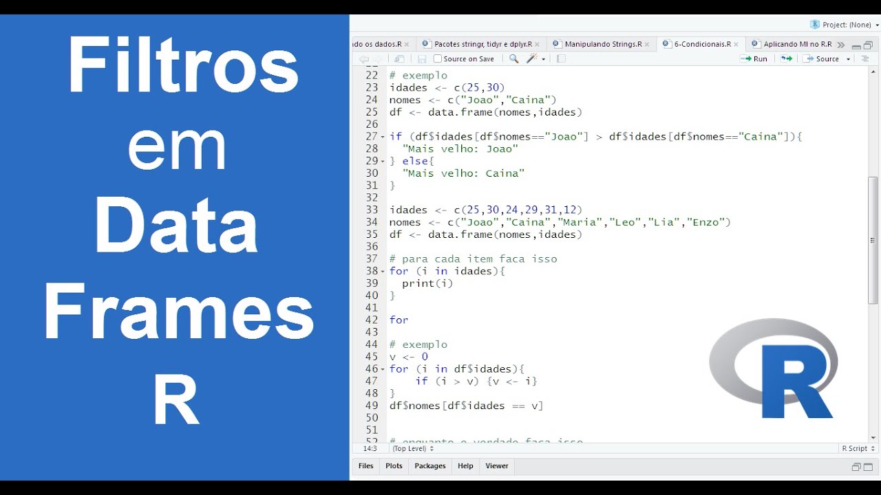 Filtros em data frames na linguagem R (Curso para iniciantes - Aula 15)