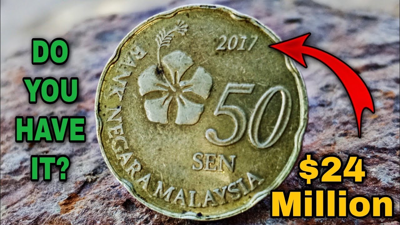6 самых ценных малайзийских монет достоинством 50 сен, стоимостью в тысячи! Редкие старинные моне...
