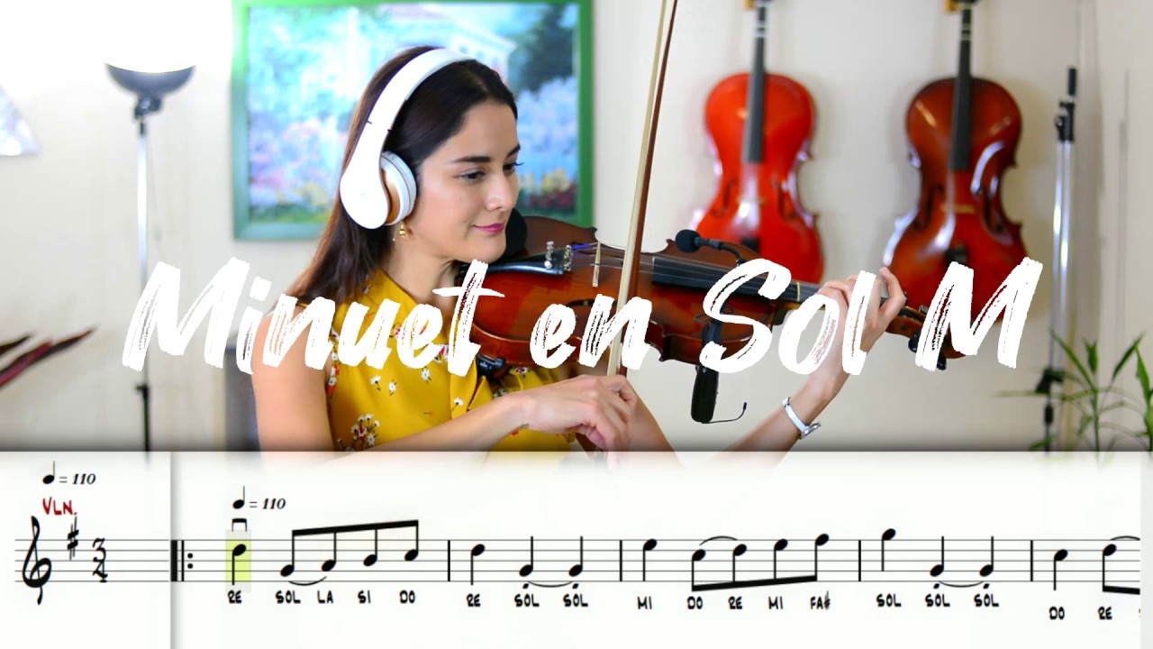 Minuet en Sol Mayor BWV Anh. 114 para violín / Minuet in G J.S. Bach