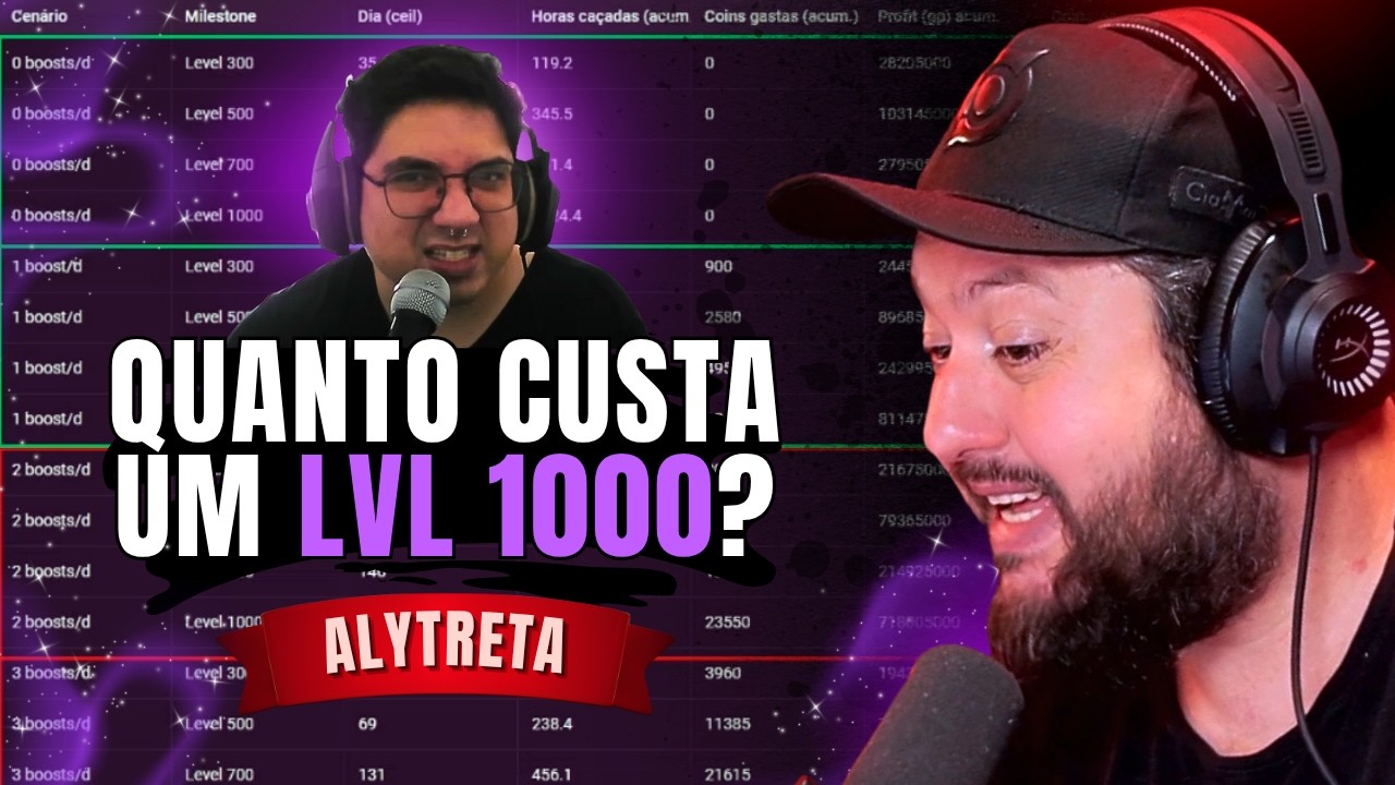 🟣 Tibia: VALE A PENA UPAR UM LVL 1000? || @Alytreta