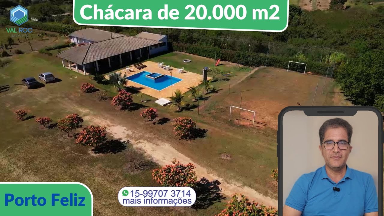 Chácara de 20 mil m2 em Porto Feliz (valor no vídeo)