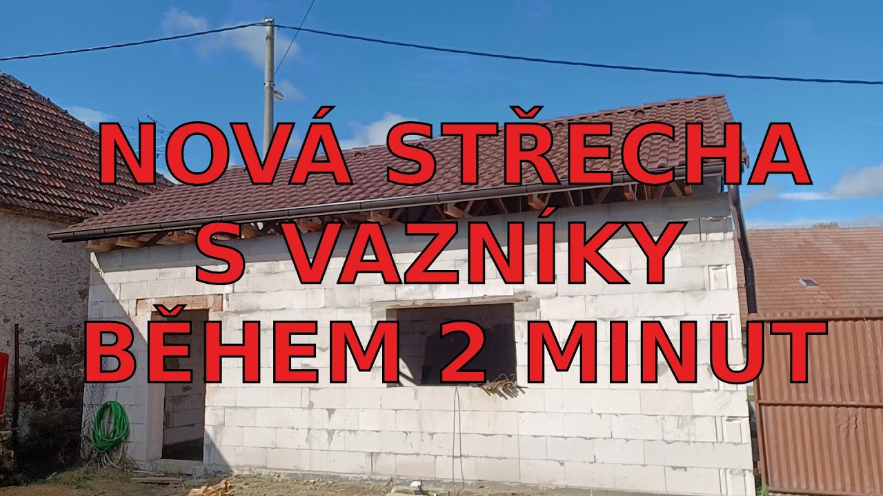 Nová střecha s vazníky ve 2 minutách