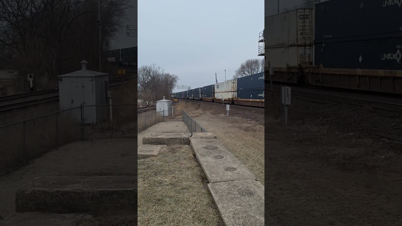 UP Intermodal train in Rochelle IL 2/14/26