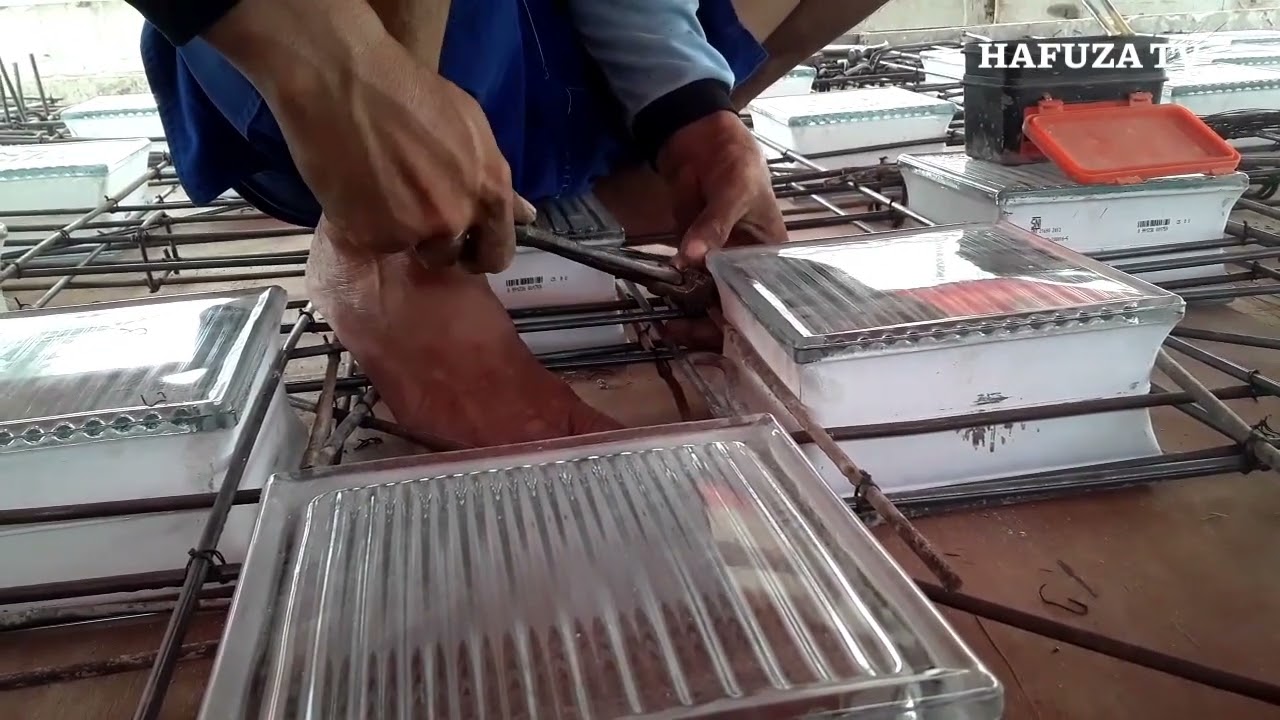 cara bikin atap beton pakai variasi glass block untuk penerangan ruangan