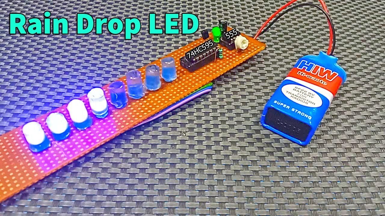 Make Rain Drop LED | LED Project 74HC595
